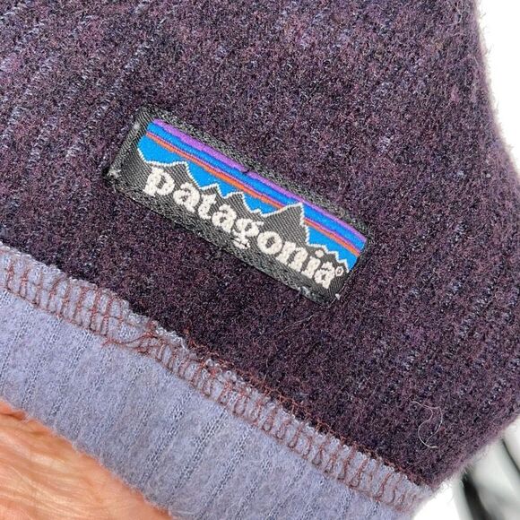 Patagonia Women’s 1/4 Zip‎ Henley Sweater Wool Blend Size Large Purple - Picture 4 of 9
